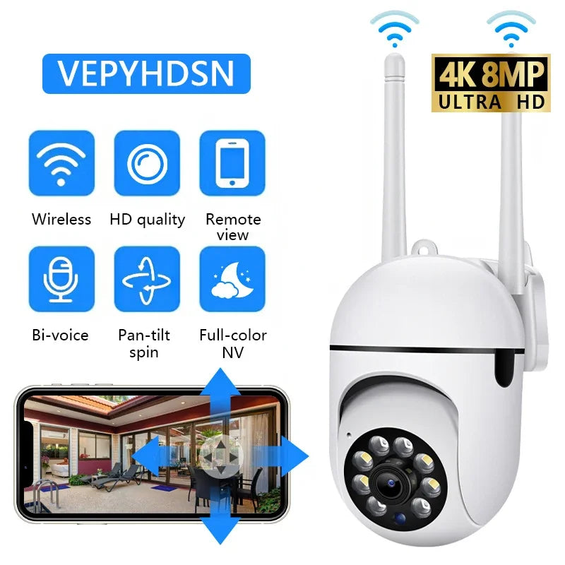 Caméra De Surveillance Wi-Fi PTZ 8MP Avec Zoom 4X Image