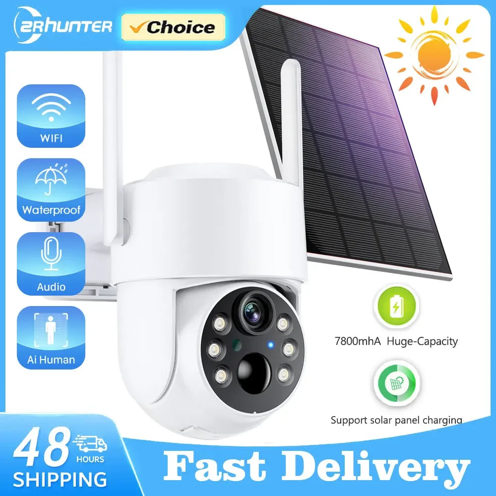 Caméra De Surveillance WiFi Solaire PTZ 4MP