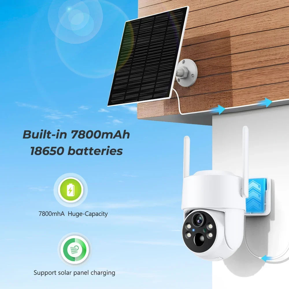 Caméra De Surveillance WiFi Solaire PTZ 4MP