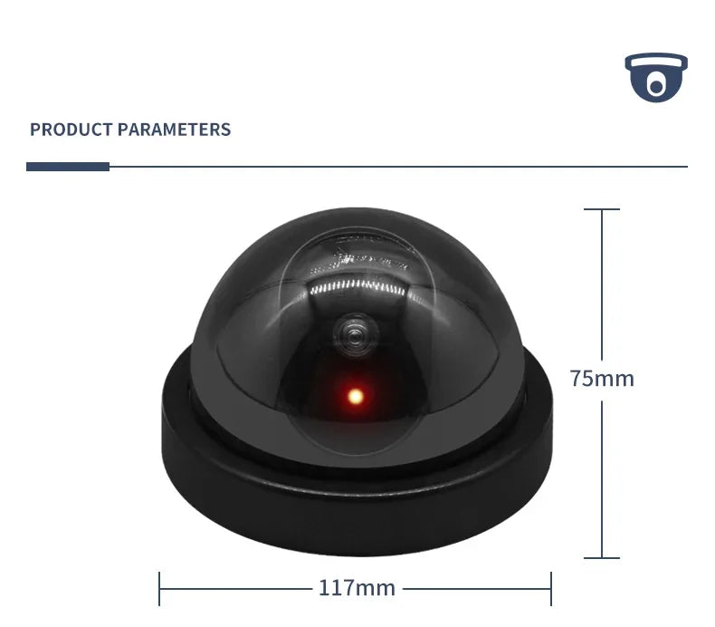 Caméra Factice de Sécurité avec LED Clignotante