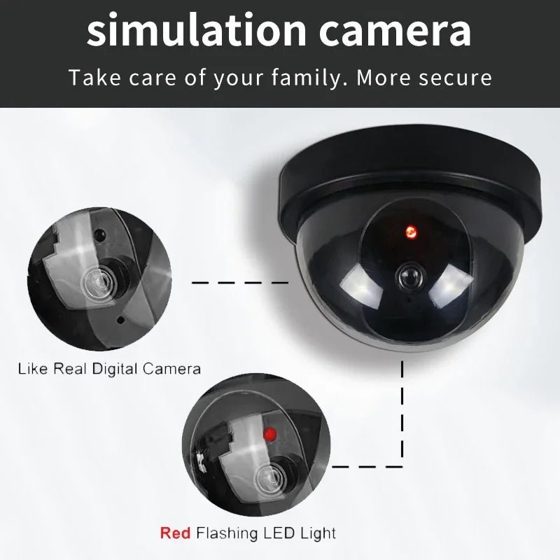 Caméra Factice Dôme Avec LED Rouge