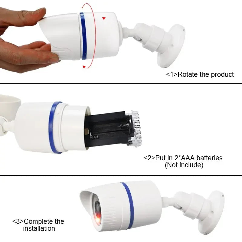 Caméra Factice Dôme LED pour Sécurité Intérieure et Extérieure