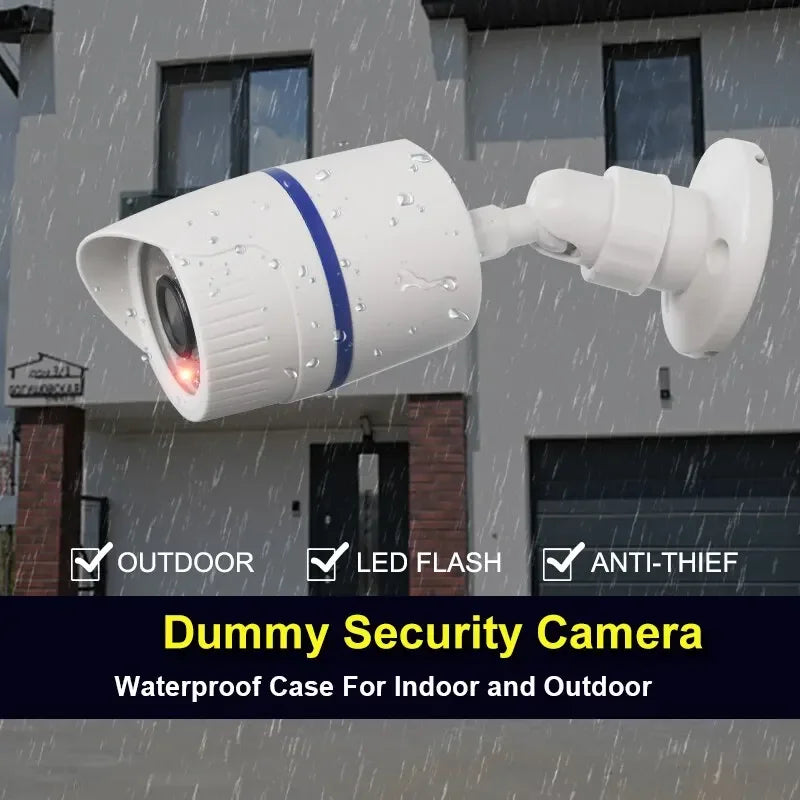 Caméra Factice Dôme LED pour Sécurité Intérieure et Extérieure
