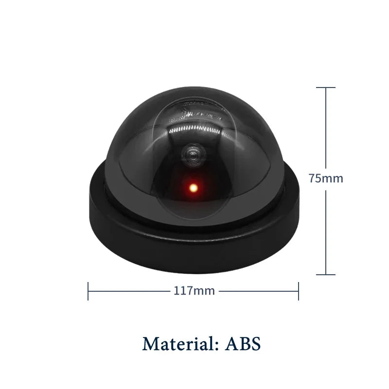 Caméra Factice Dôme Noire À LED Clignotante