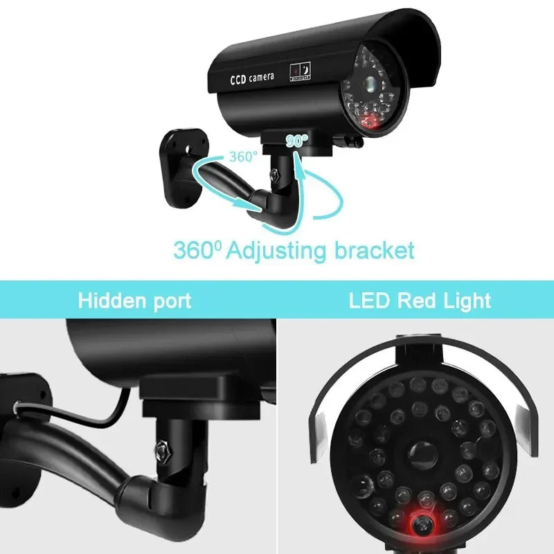 Caméra Factice Étanche avec LED Clignotantes