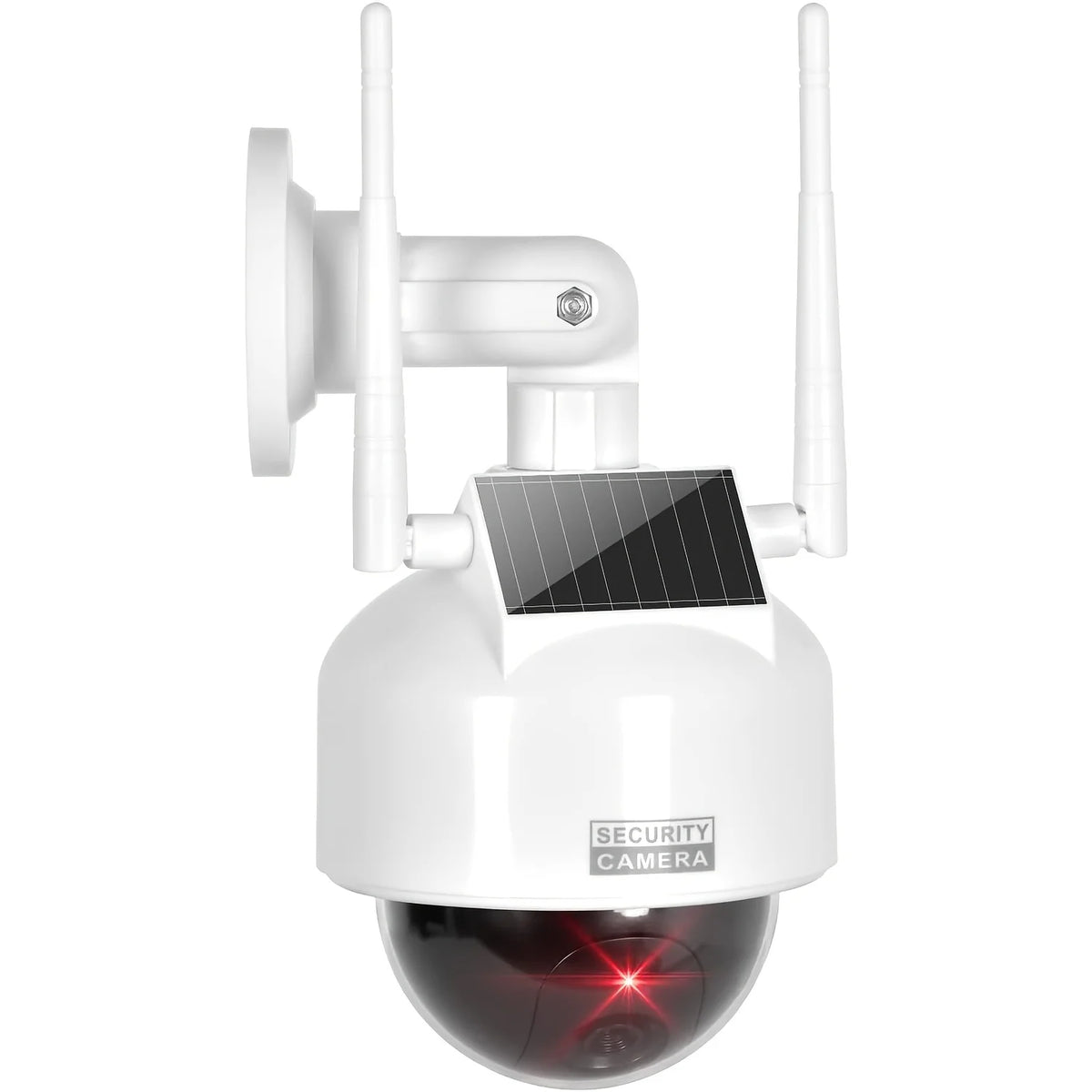 Caméra Fictive Dôme Solaire à LED Rouge