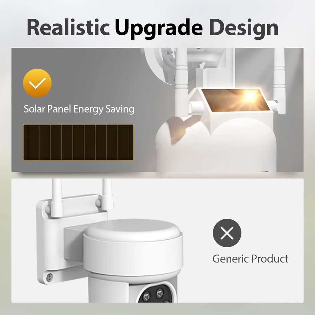 Caméra Fictive Dôme Solaire à LED Rouge — photo 6