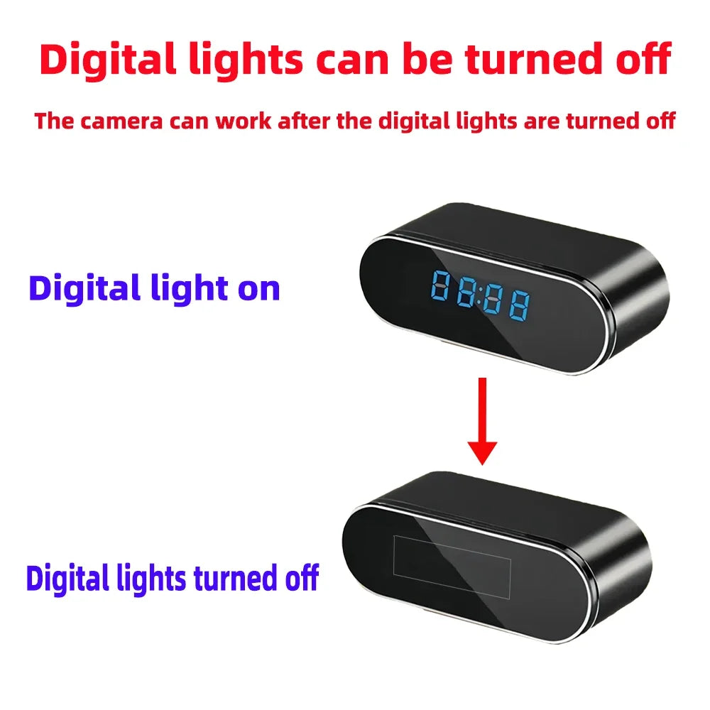 Caméra Horloge WiFi Mini Avec Vision Nocturne