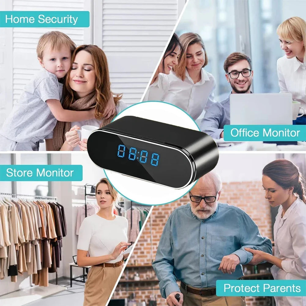 Caméra Horloge WiFi Mini Avec Vision Nocturne