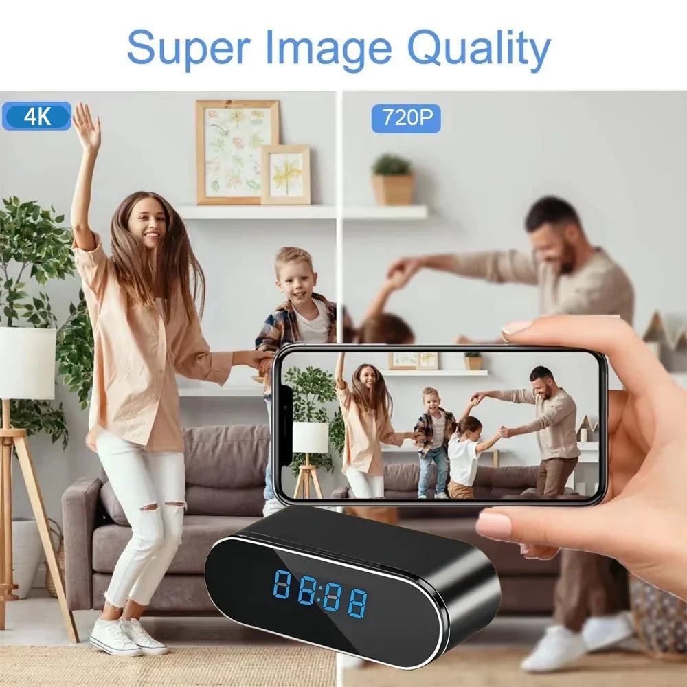 Caméra Horloge WiFi Mini Avec Vision Nocturne