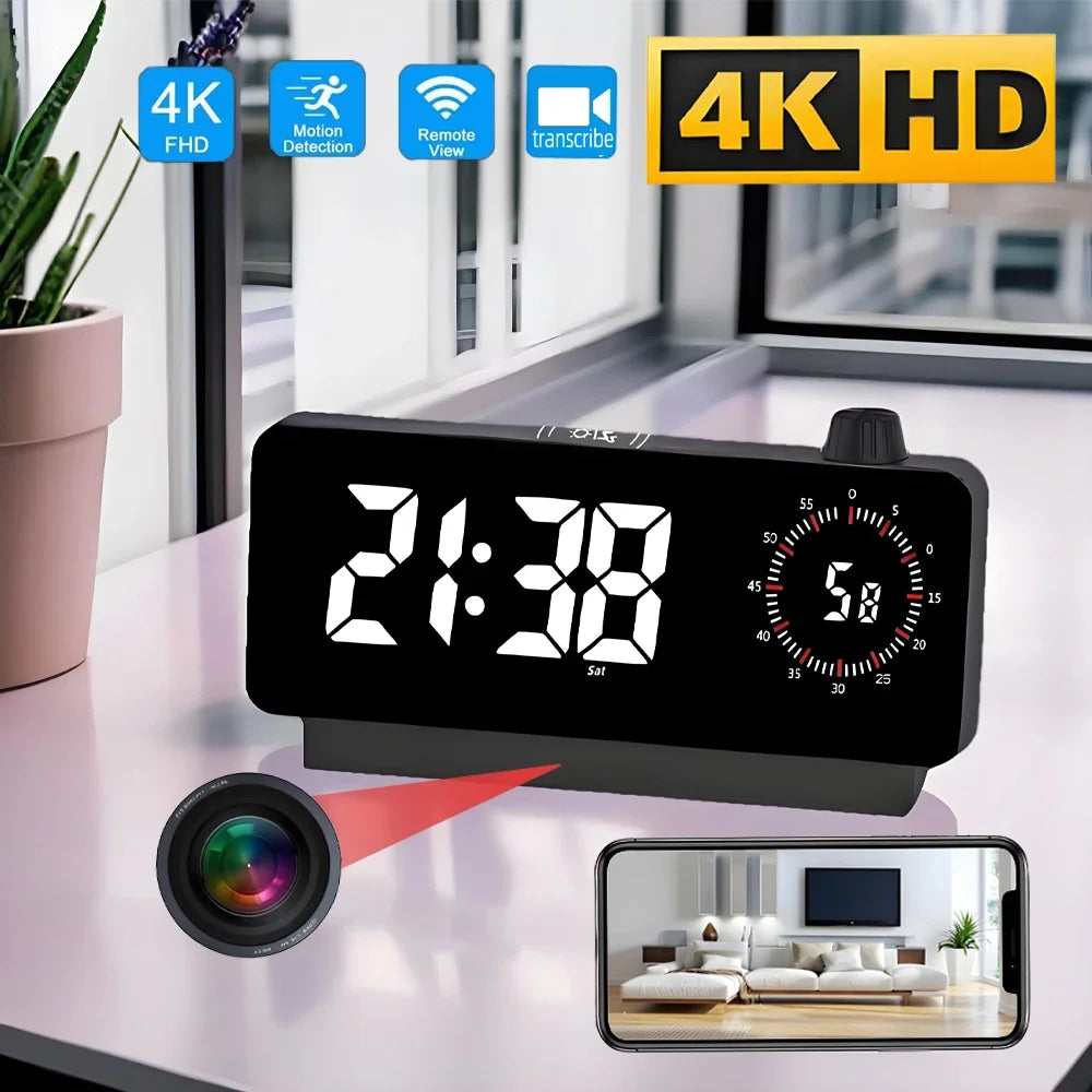 Caméra Horloge WiFi Miniature 1080P avec Détection de Mouvement