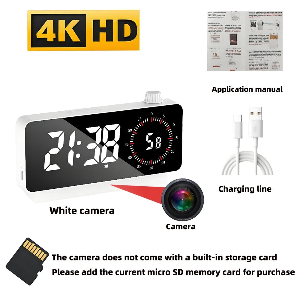 Caméra Horloge WiFi Miniature 1080P avec Détection de Mouvement Image