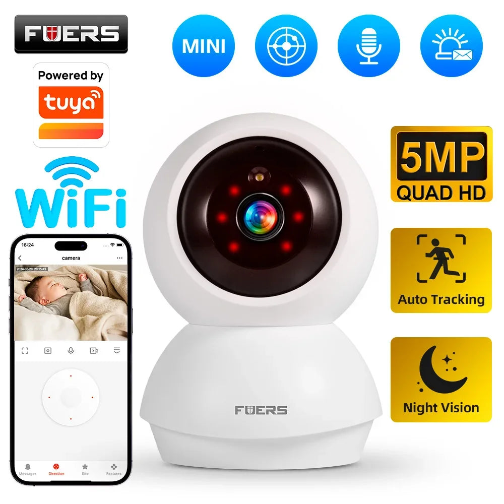 Caméra Intérieure Wi-Fi 5 MP avec Détection de Mouvement