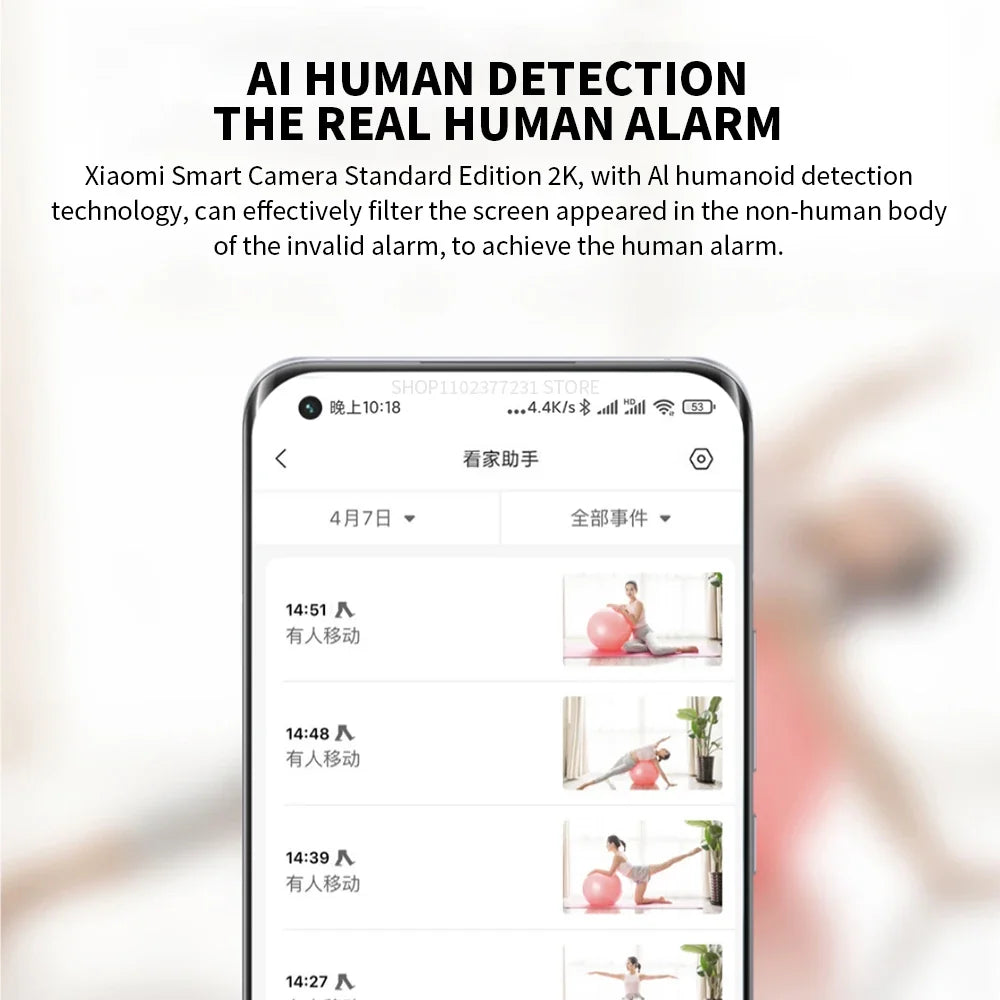 Caméra IP Intelligente 2K Avec Vision Nocturne