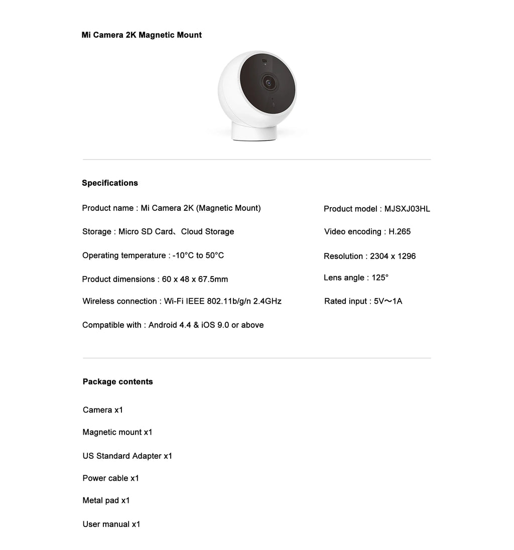 Caméra IP Intelligente 2K Avec Vision Nocturne
