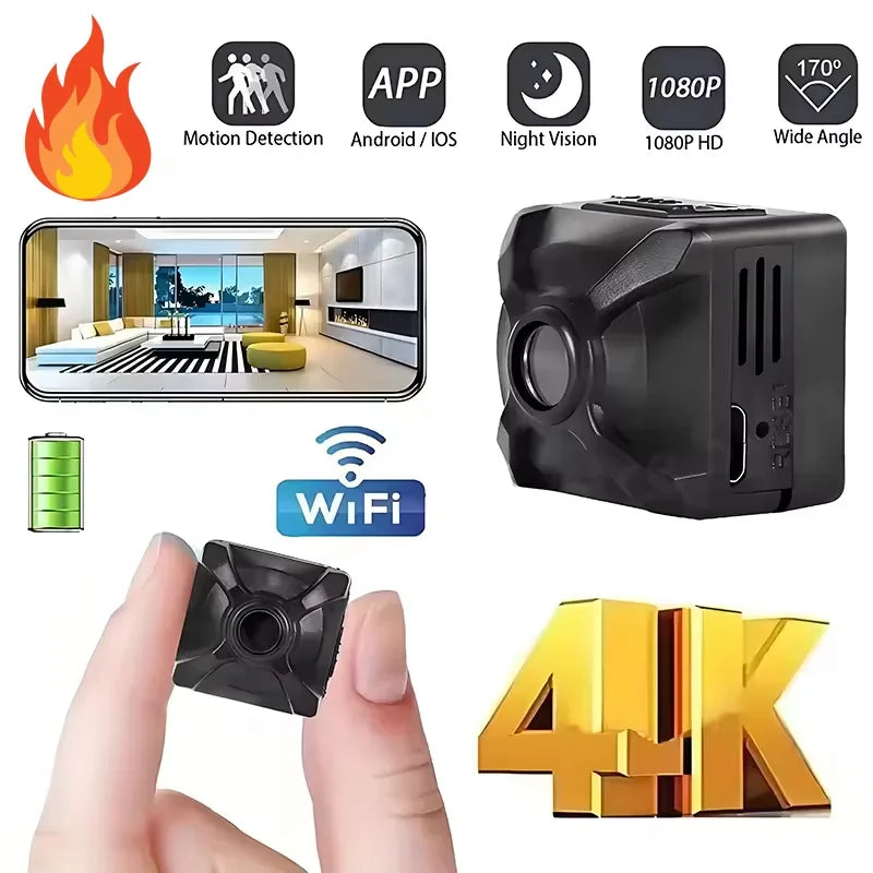 Caméra Mini WiFi 1080P Avec Batterie Rechargeable
