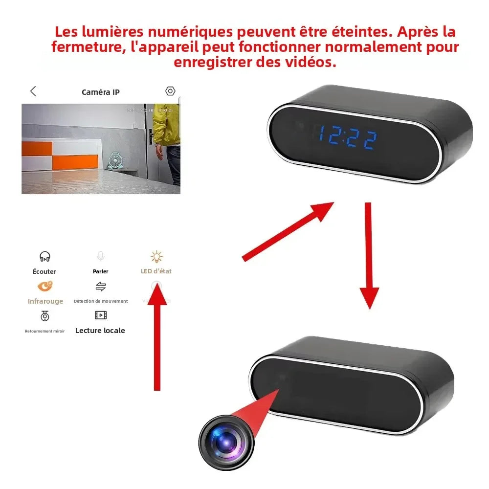 Caméra Mini WiFi Avec Vision Nocturne Et Détection