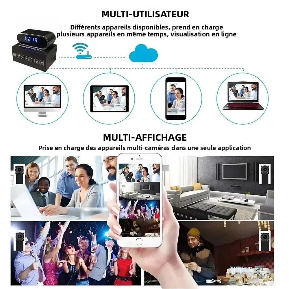 Caméra Mini WiFi Avec Vision Nocturne Et Détection