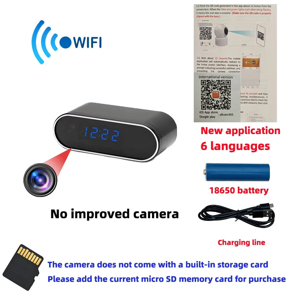 Caméra Mini WiFi Avec Vision Nocturne Et Détection