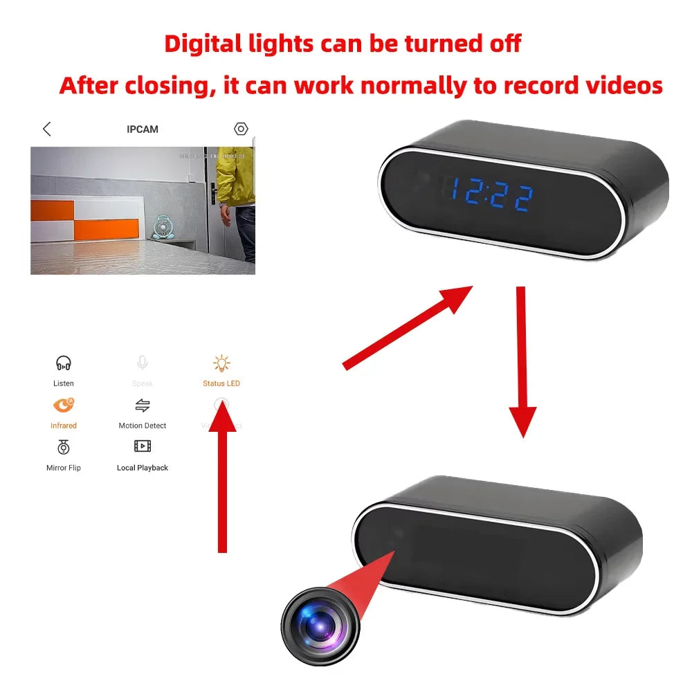 Caméra Mini WiFi Avec Vision Nocturne Et Détection