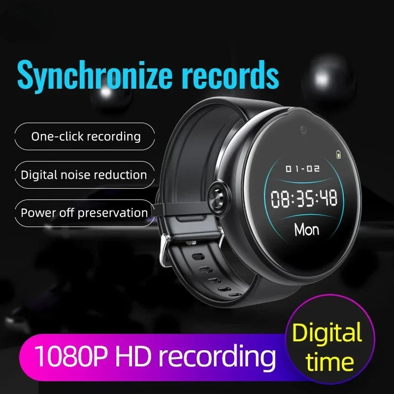 Caméra Montre Sport 1080P Avec Enregistreur Vocal