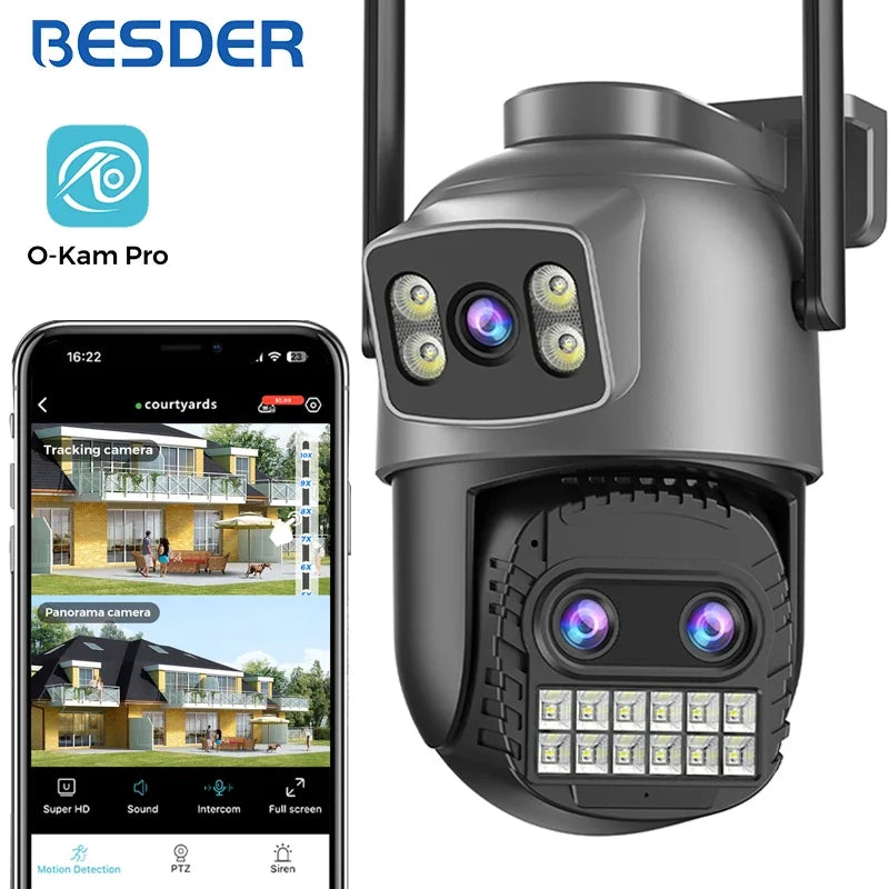Caméra PTZ Extérieure Wi-Fi Double Écran 15MP