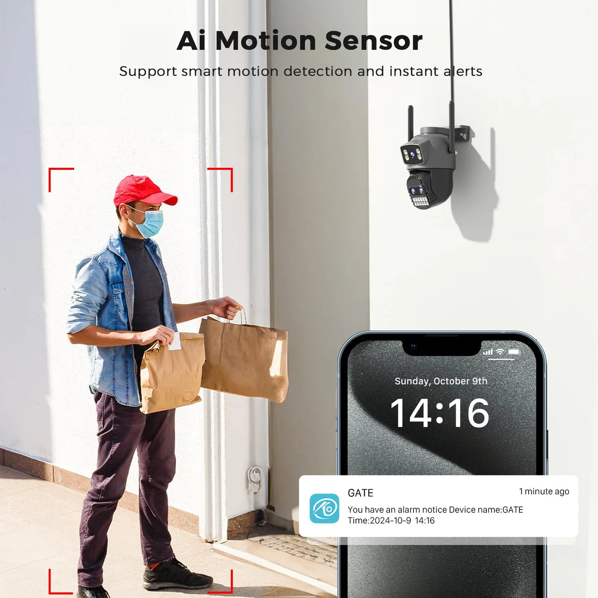 Caméra PTZ Extérieure Wi-Fi Double Écran 15MP