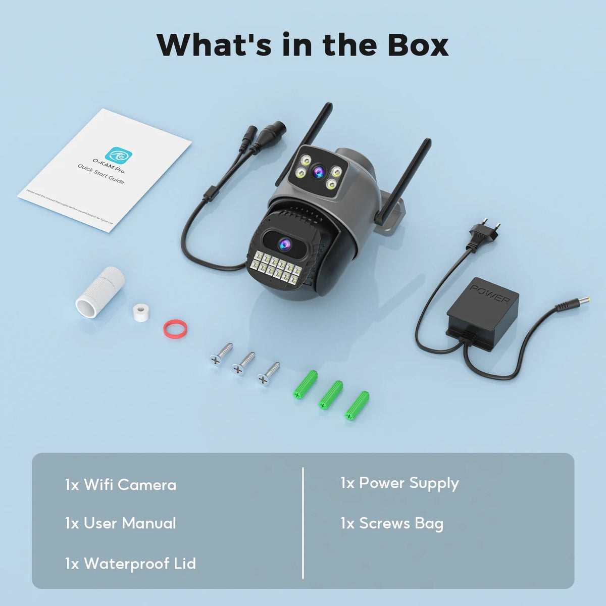 Caméra PTZ Extérieure Wi-Fi Double Écran 15MP