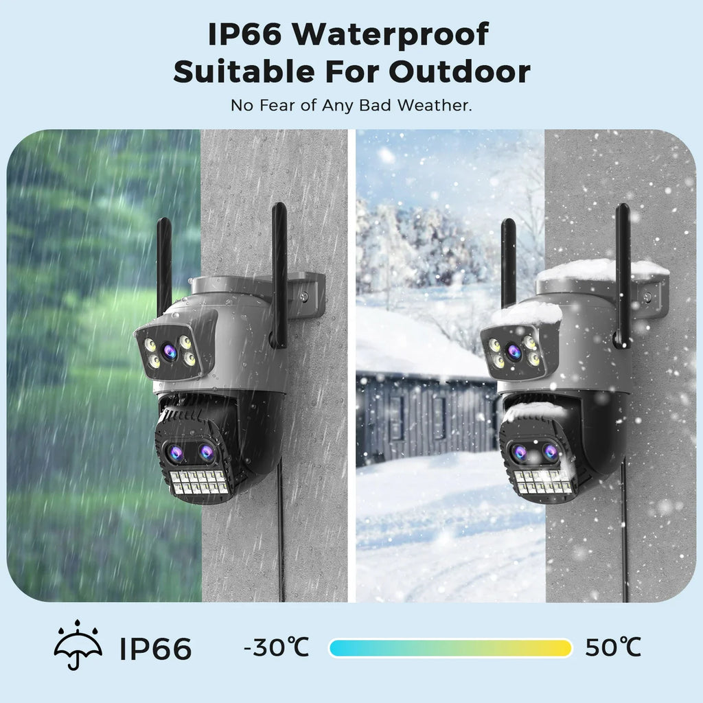 Caméra PTZ Extérieure Wi-Fi Double Écran 15MP