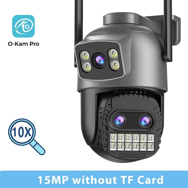 Caméra PTZ Extérieure Wi-Fi Double Écran 15MP Image