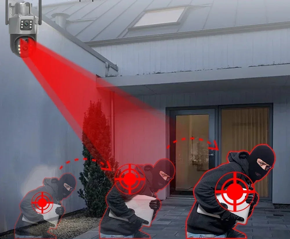 Caméra Solaire 4G Double Objectif avec Détection PIR Image