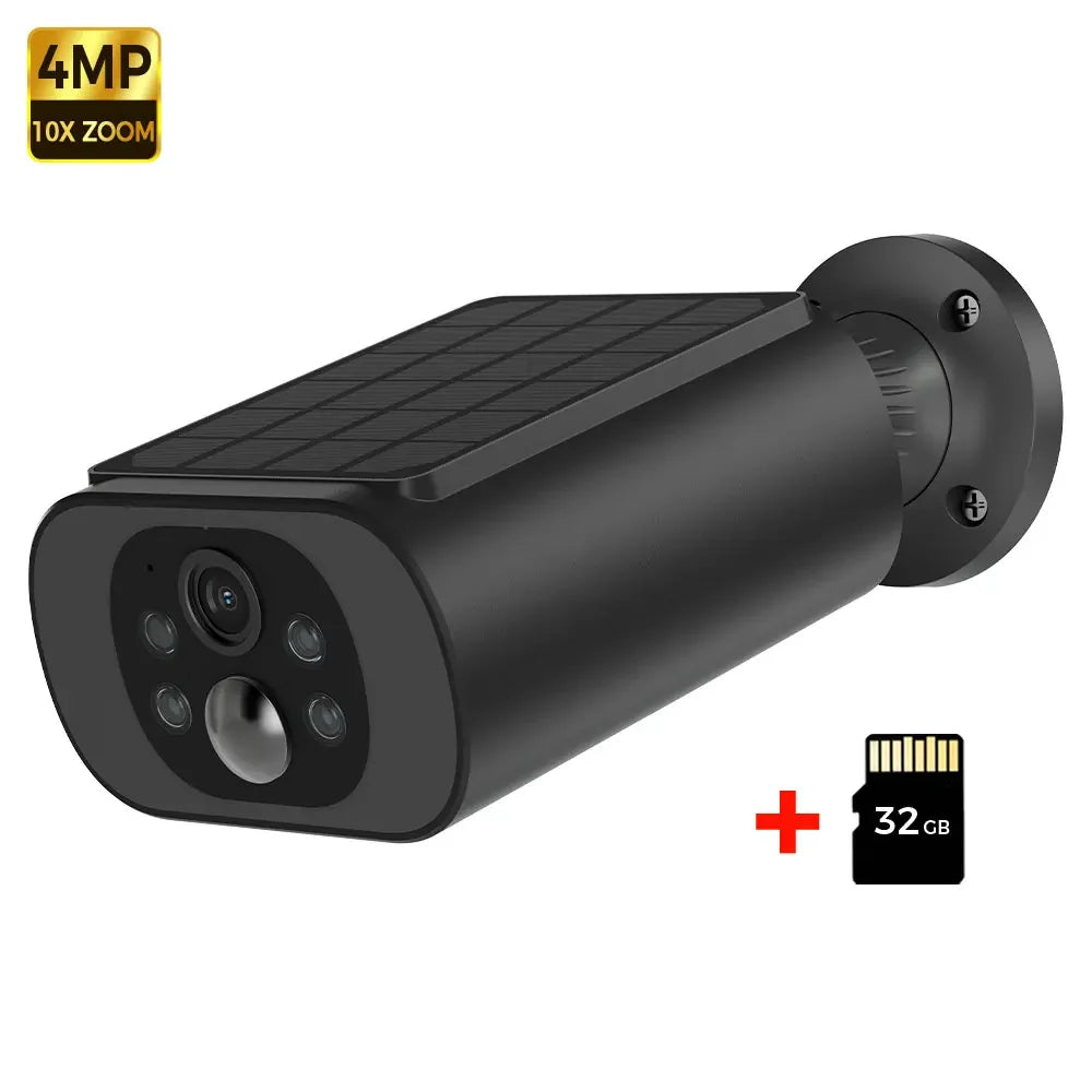Caméra Solaire Extérieure WiFi 4MP Étanche IP67