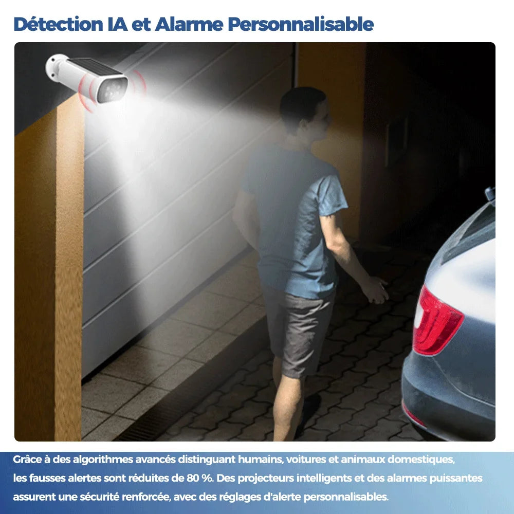 Caméra Solaire Extérieure WiFi 4MP Étanche IP67