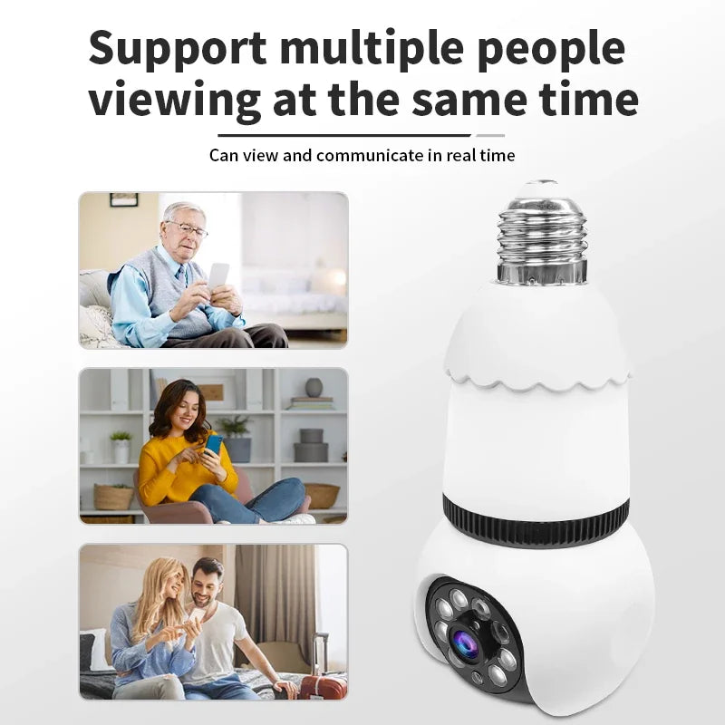 Caméra WiFi E27 8MP avec Vision Nocturne Couleur