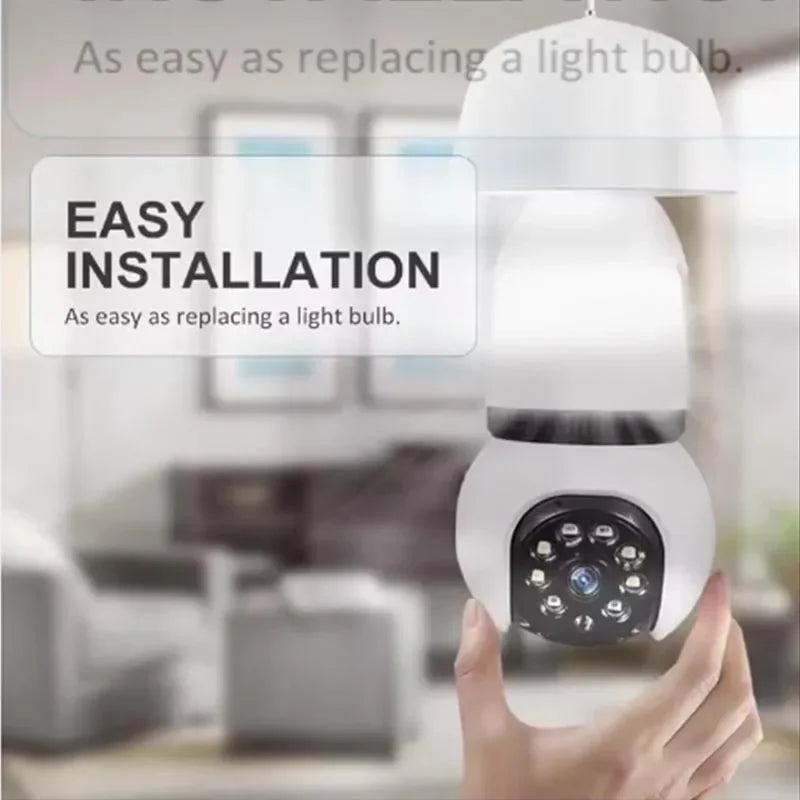 Caméra WiFi E27 8MP avec Vision Nocturne Couleur