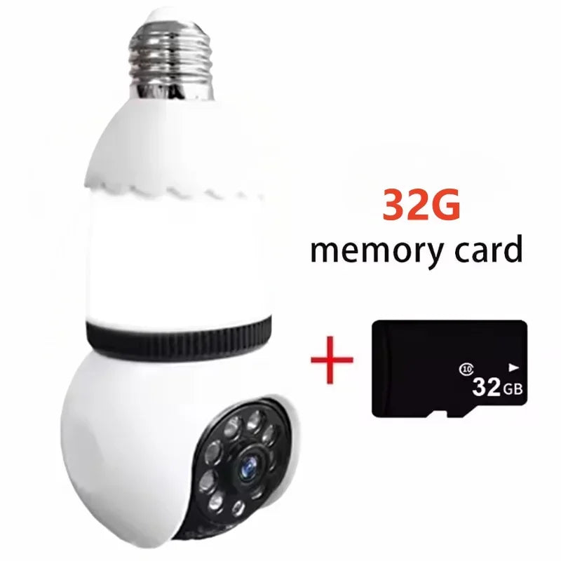 Caméra WiFi E27 8MP avec Vision Nocturne Couleur Image