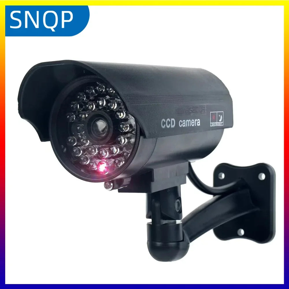 Fausse Caméra De Sécurité Étanche Avec LED Clignotante