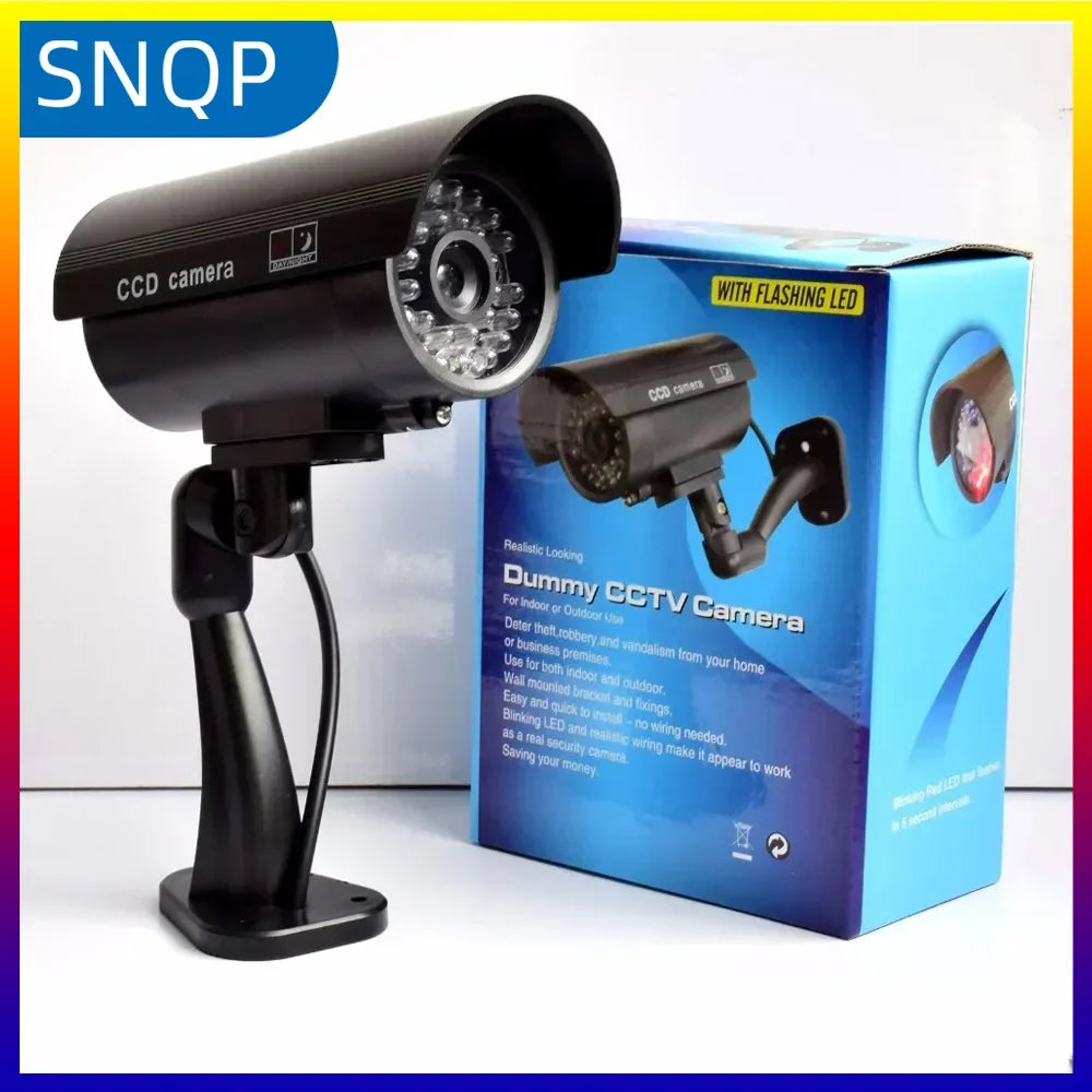 Fausse Caméra De Sécurité Étanche Avec LED Clignotante