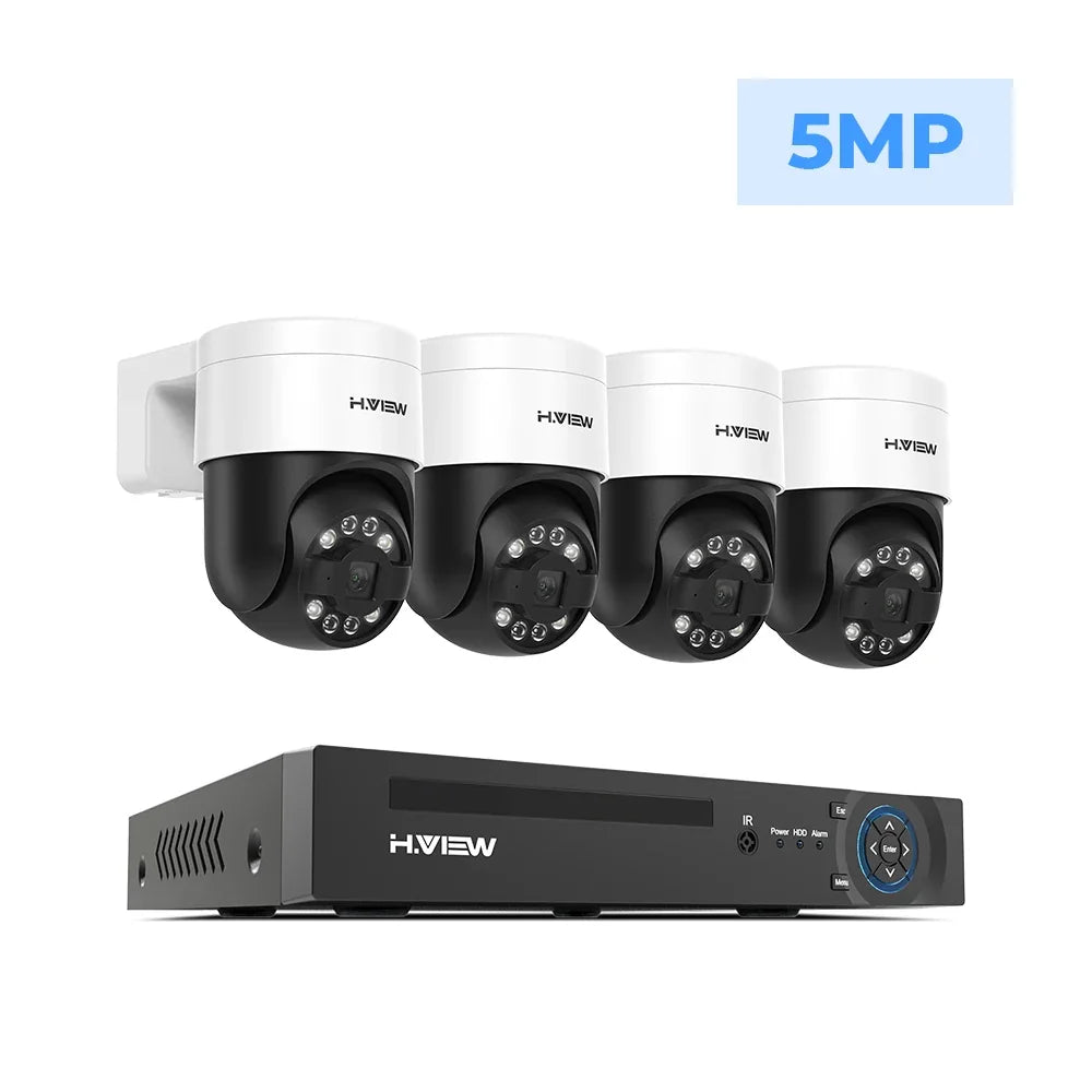 Kit Caméras De Surveillance Extérieure PTZ 4K PoE