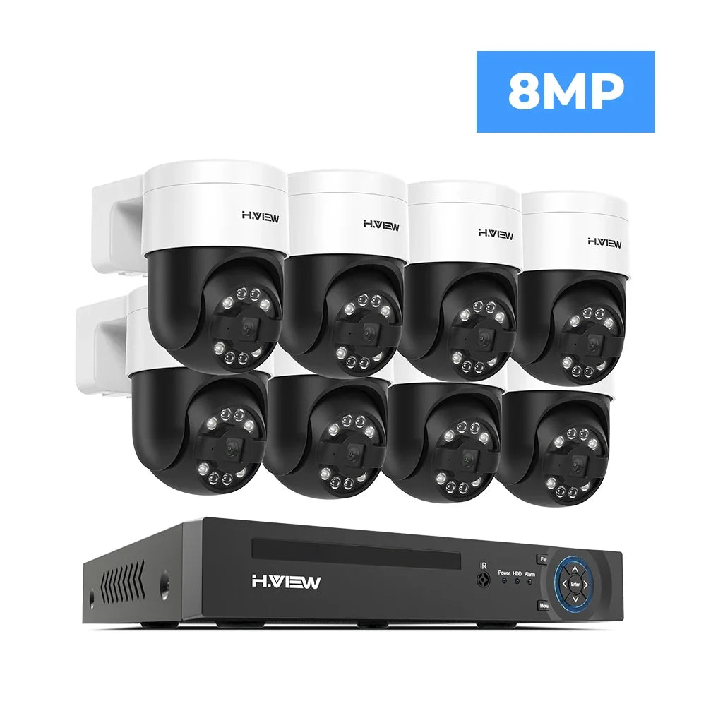 Kit Caméras De Surveillance Extérieure PTZ 4K PoE
