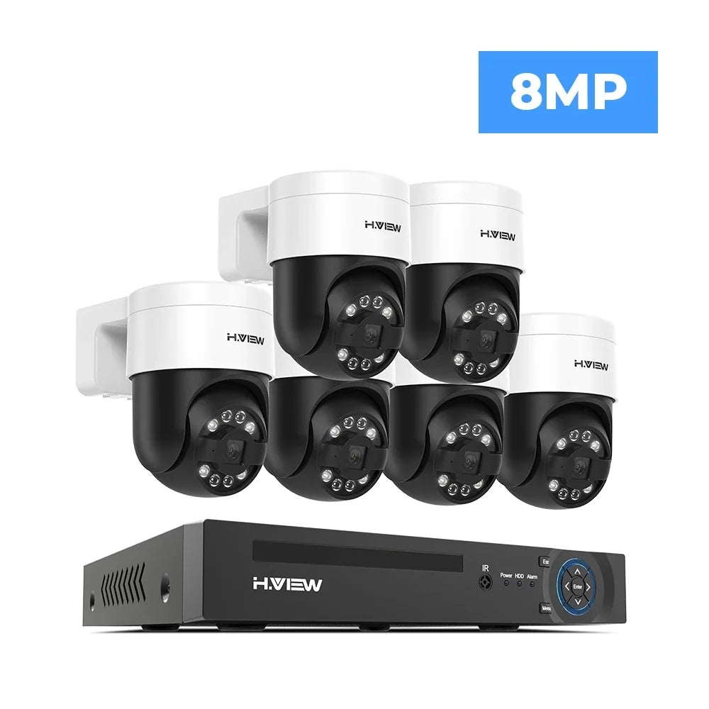 Kit Caméras De Surveillance Extérieure PTZ 4K PoE