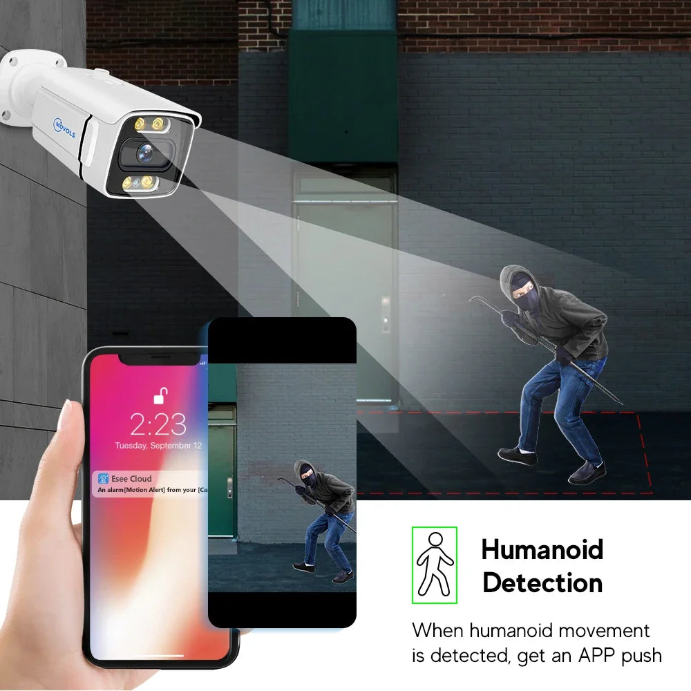 Kit Caméras de Surveillance PoE 4K avec Audio