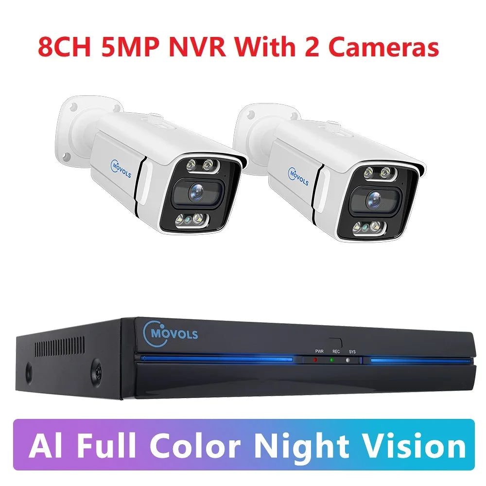 Kit Caméras de Surveillance PoE 4K avec Audio