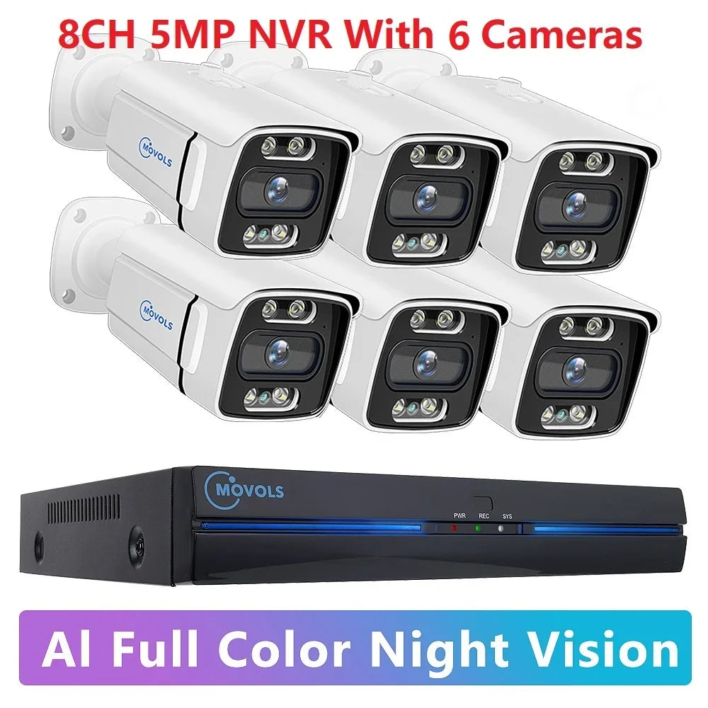 Kit Caméras de Surveillance PoE 4K avec Audio