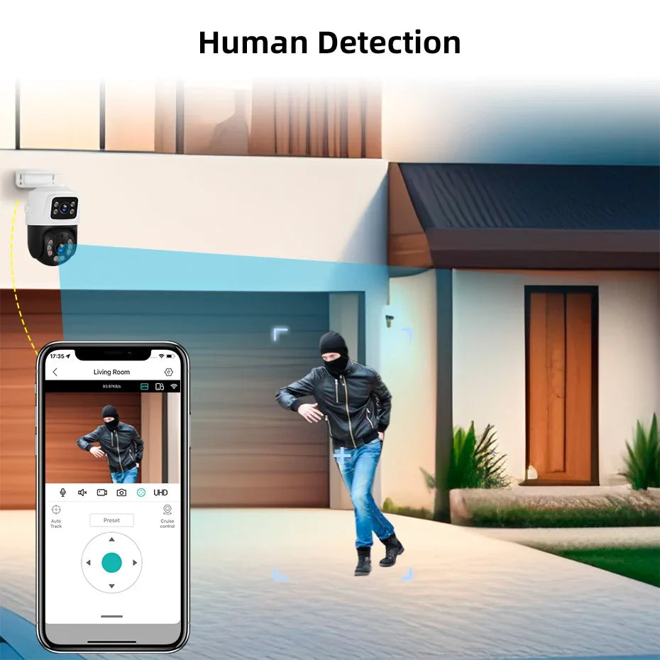 Kit Caméras De Surveillance PoE Double Objectif