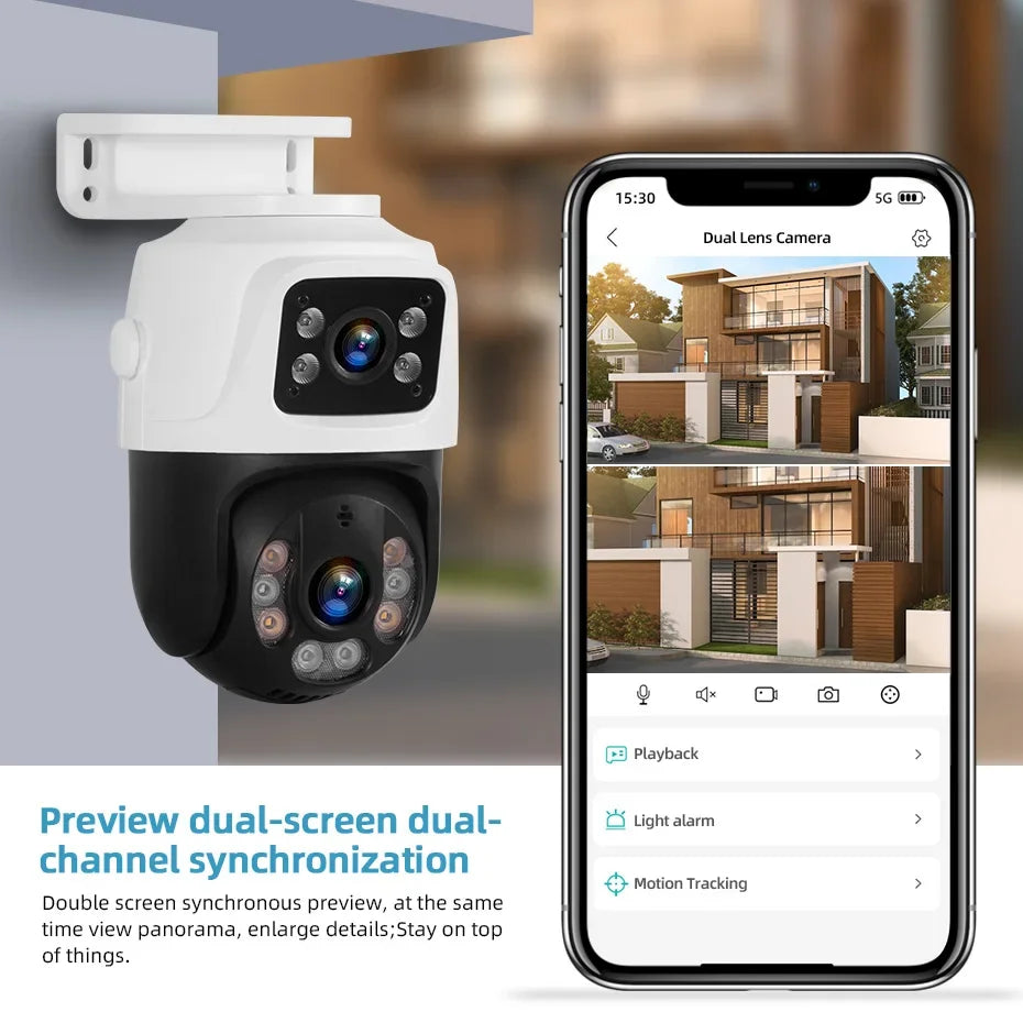 Kit Caméras De Surveillance PoE Double Objectif