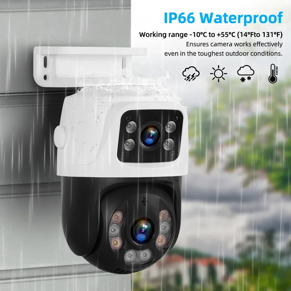 Kit Caméras De Surveillance PoE Double Objectif