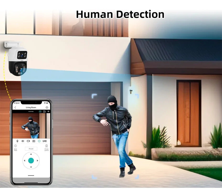 Kit Caméras De Surveillance PoE Double Objectif