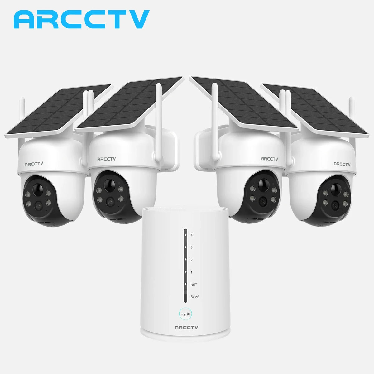 Kit Caméras De Surveillance Solaire 4MP Sans Fil