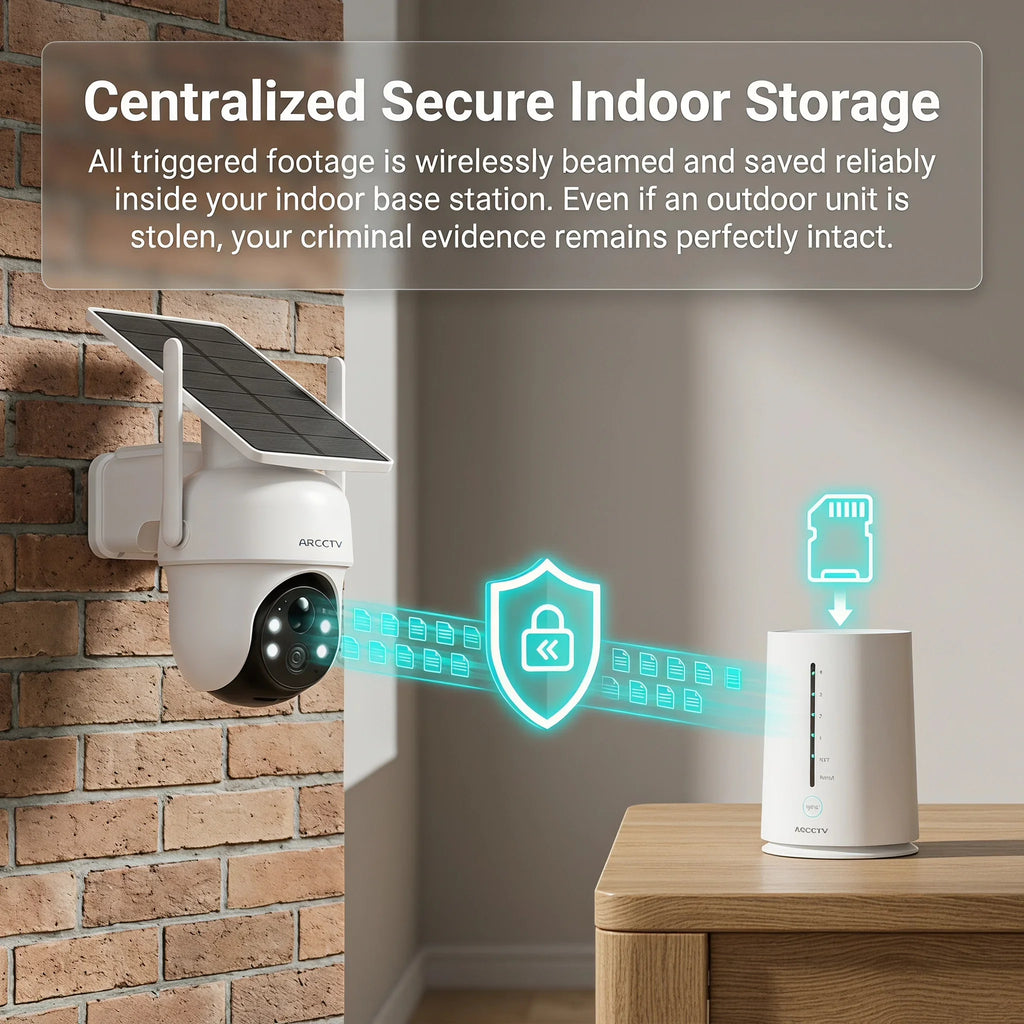 Kit Caméras De Surveillance Solaire 4MP Sans Fil